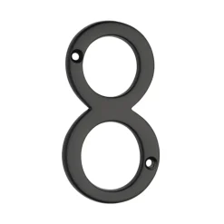 Huiscijfer 8 aluminium zwart