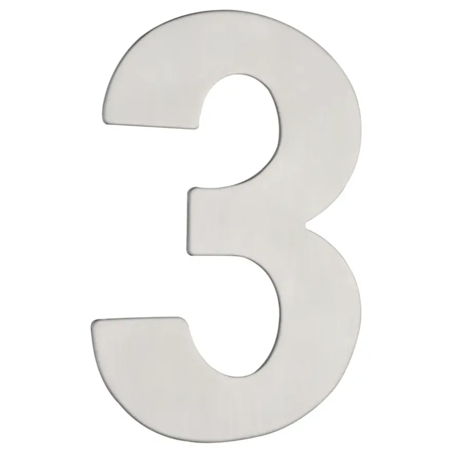 Huiscijfer 3 RVS
