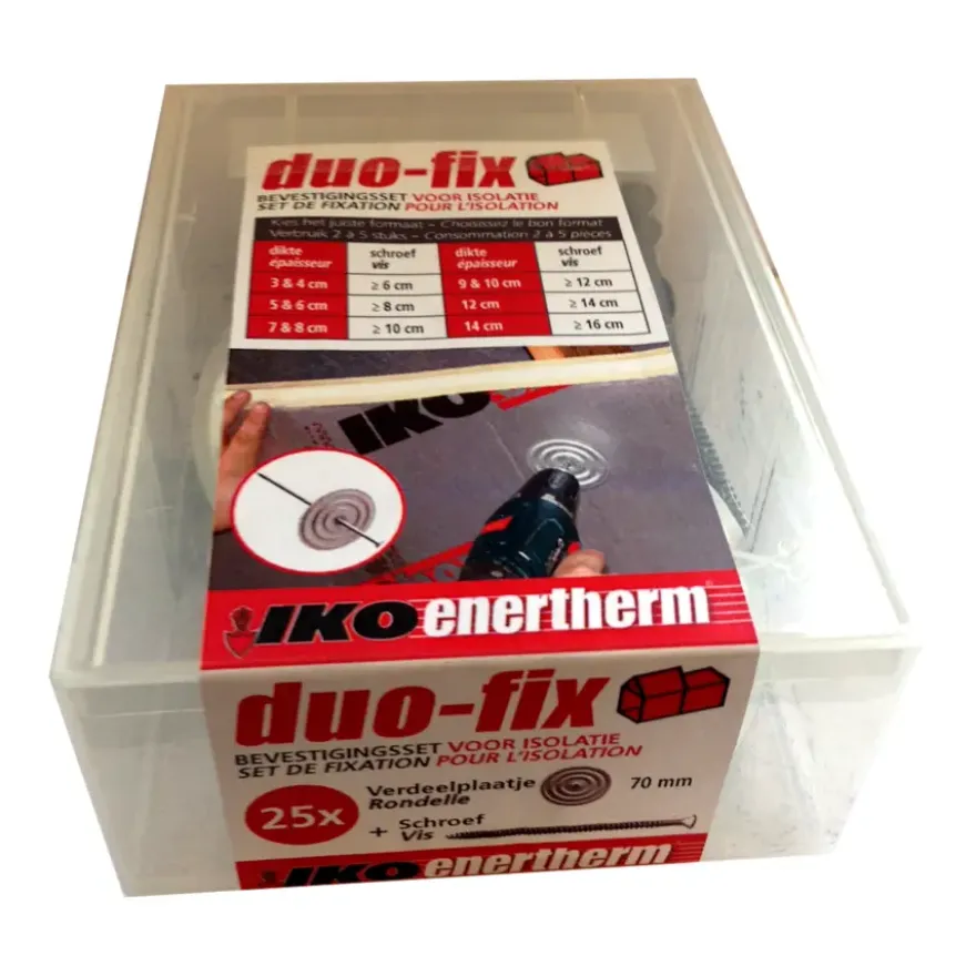 Iko enertherm bevestigingsset PIR isolatieplaten 12 cm (25 stuks)