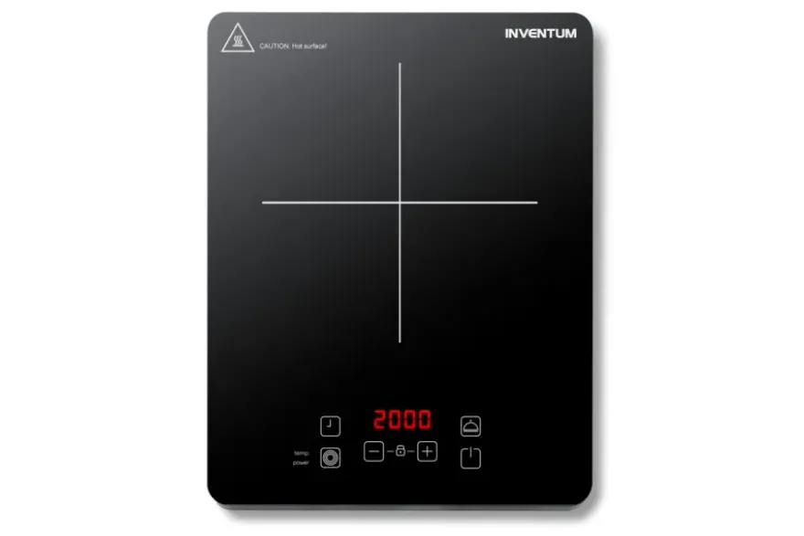 Inventum KI120T - Inductie kookplaat - 1 kookzone - 2000 watt - 10 standen - Zwart