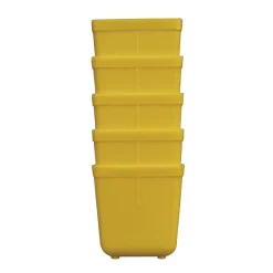 Inzetbakje voor assortimentsdoos ca. 4x4x4 cm geel 5 stuks