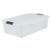 Iris Bedrollerbox click 40 liter transparant met grijze clips inclusief deksel