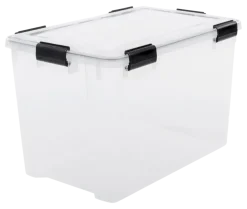 Iris opbergbox luchtdicht kunststof transparant 70 L