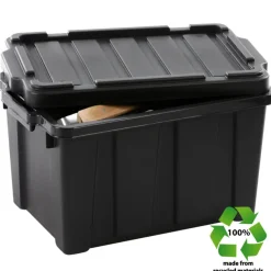 Iris Powerbox Robuust Opbergbox - 21L - Kunststof - Zwart - Set van 3