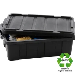Iris Powerbox Robuust Opbergbox - 25L - 100% Recycled Kunststof - Zwart - Set van 3