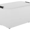 Iris Rollerbox opbergbox transparant kunststof met wieltjes 70 L