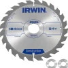 Irwin cirkelzaagblad Ø184 mm. Inclusief reduceerringen waardoor geschikt voor asgat 16, 20 en 30 mm, vertanding 24T