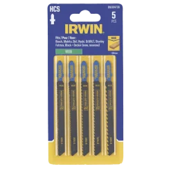 Irwin decoupeerzaagbladenset T-aansluiting voor hout - 5-delig