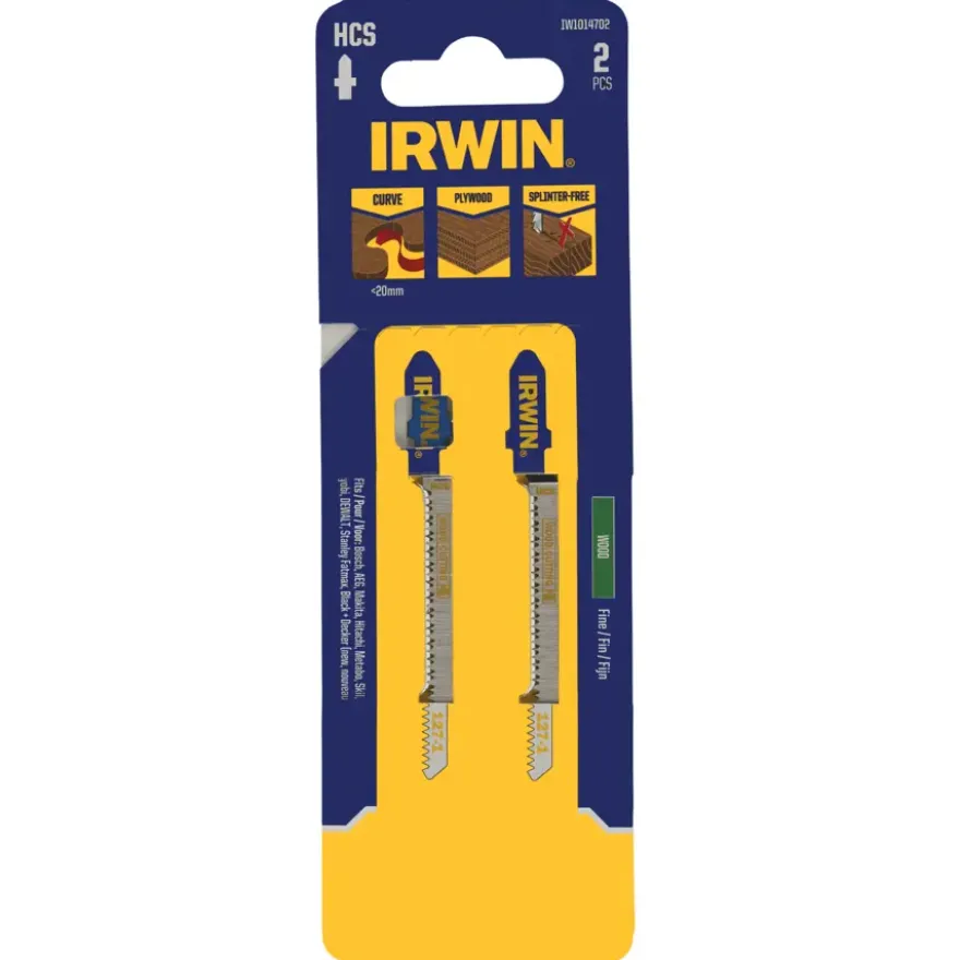 Irwin decoupeerzaagblad fijn T-aansluiting voor hout - 2 stuks
