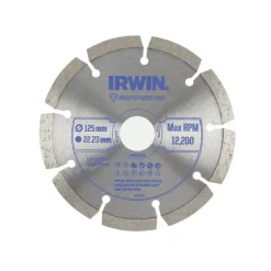 Irwin diamantschijf voor haakse slijper Ø125 mm. Voor steen.