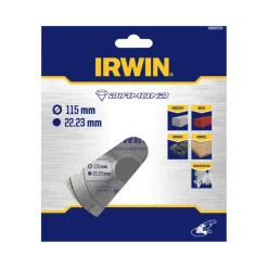 Irwin diamantschijf voor haakse slijper Ø115 mm. Voor steen.