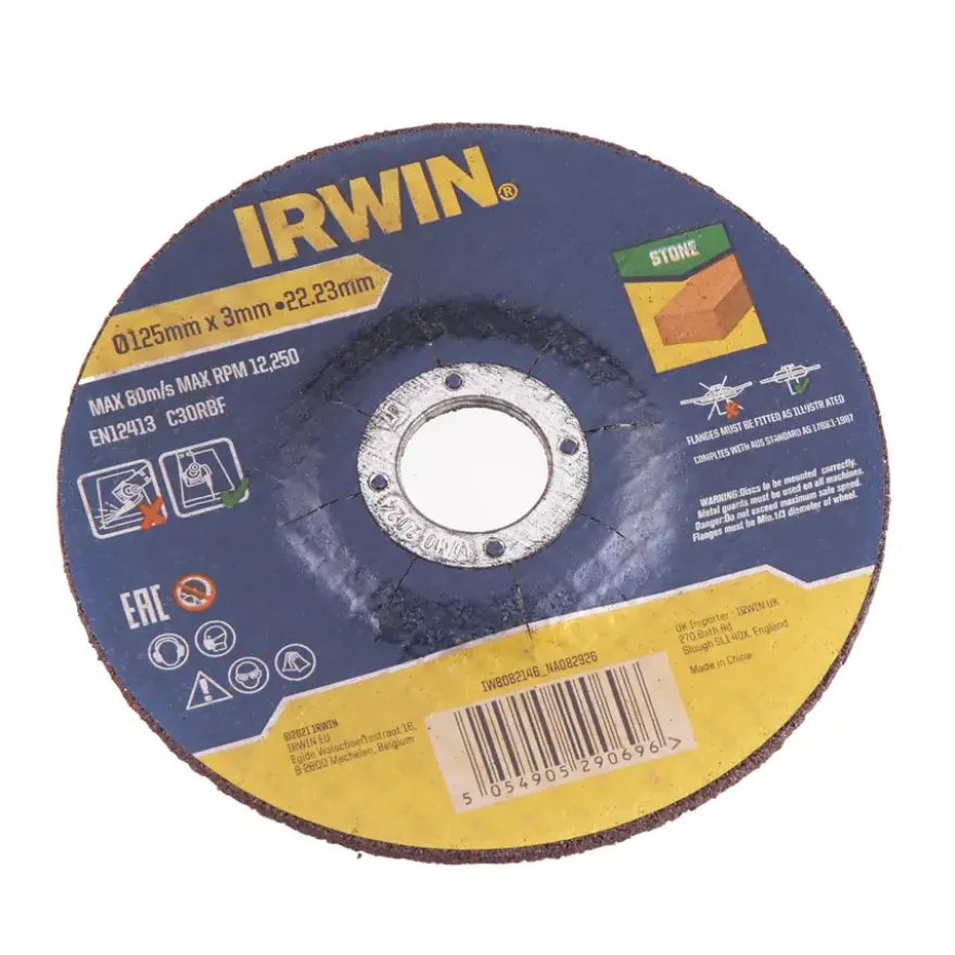 Irwin haakse slijper doorslijpschijven voor steen - 6 stuks - Ø125 x 3 mm
