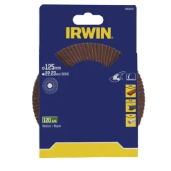 Irwin lamellenschuurschijf voor haakse slijper Ø 125 mm korrelgrootte K120.