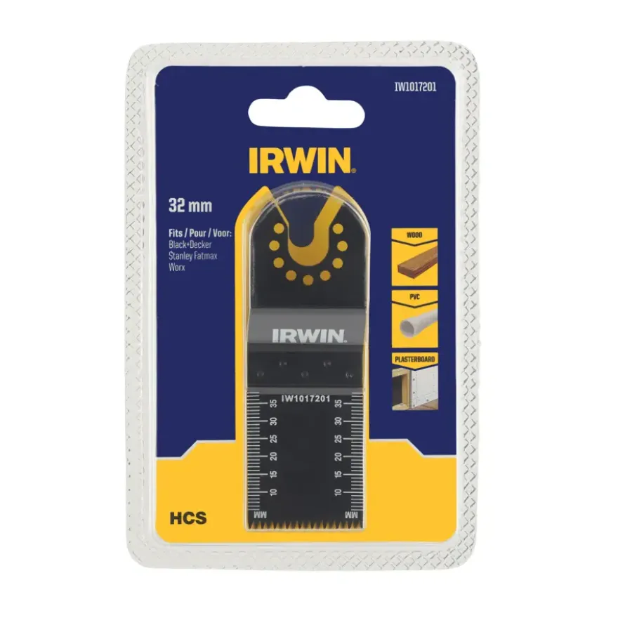 Irwin multitool accessoire - invalzaagblad voor hout geschikt voor B+D multitool MT300KA - 32 x 40 mm