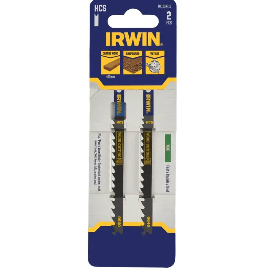 Irwin Pro decoupeerzaagblad grof U-aansluiting voor hout - 2 stuks