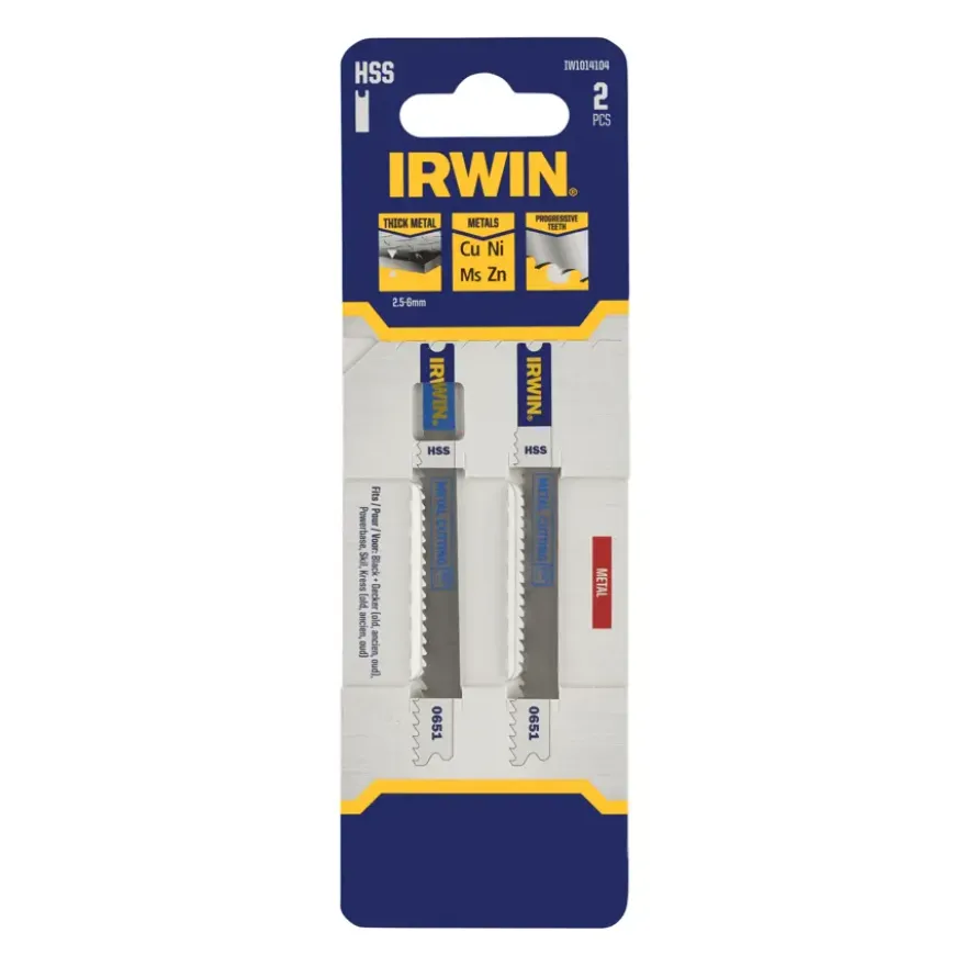 Irwin Pro decoupeerzaagblad U-aansluiting voor metaal - 2 stuks - tot 6 mm