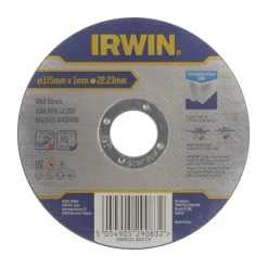 Irwin Pro doorslijpschijf Ø115 mm. Dikte 1 mm. Voor RVS.