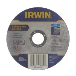 Irwin Pro doorslijpschijf Ø125 mm. Dikte 1 mm. Voor metaal.