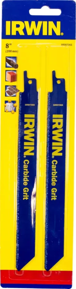 Irwin Pro reciprozaagblad carbide voor leidingen / baksteen / tegels / PVC / plexiglas - 2 stuks - 200 mm