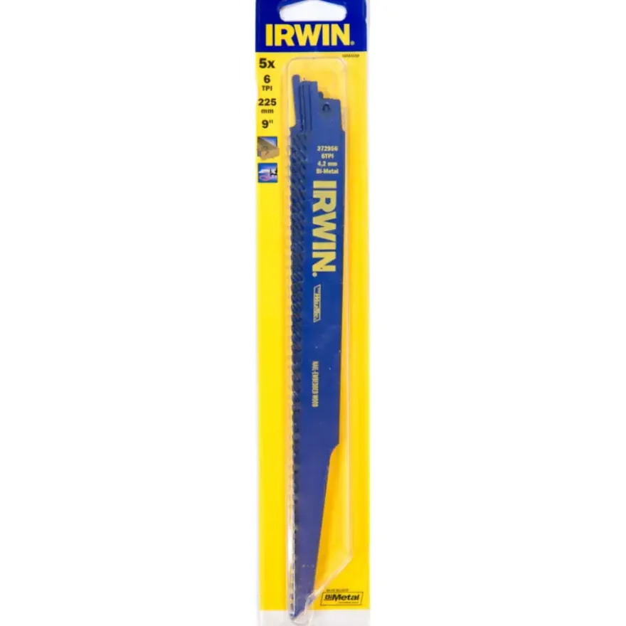 Irwin reciprozaagblad voor hout met spijkers - 5 stuks - 225 mm