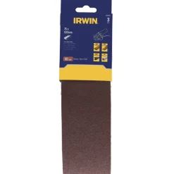 Irwin schuurband 75 x 533 mm K60 voor bandschuurmachines van bijv. Bosch en LUX, 3 stuks
