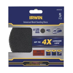 Irwin schuurgaas rond Ø125 mm zelfhechtend K80, 5 stuks