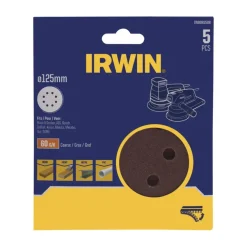 Irwin schuurschijf rond Ø125 mm zelfhechtend K60, 5 stuks