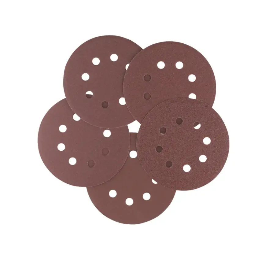 Irwin schuurschijf rond Ø125 mm zelfhechtend K60/K80/K120/K180 5 stuks