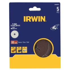 Irwin schuurschijf voor haakse slijper Ø125 mm korrelgrootte K60 5 stuks