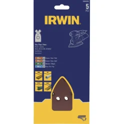 Irwin schuurvel voor B+D Multischuurmachine zelfklevend K60/K80/K120/K180, 5 stuks