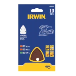Irwin schuurvel voor de OK handpalmschuurmachine, zelfklevend, mix, 10 stuks