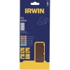 Irwin schuurvel 230 x 93 mm K40/K60/K100/K150/K220 voor klembevestiging, met perforatie voor Bosch, Skil, Gamma, Makita, Metabo, 5 stuks.