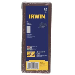 Irwin schuurvel 230 x 93 mm K60/K100/K150 voor klembevestiging, zonder perforatie, 50 stuks.