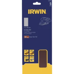 Irwin schuurvel 280 x 115 mm K60 voor klembevestiging, zonder perforatie, 5 stuks.
