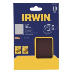 Irwin schuurvel 140 x 115 mm K100 voor klembevestiging, zonder perforatie, 10 stuks.