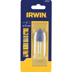Irwin slijpsteen eivormig Ø15 mm met as Ø6 mm.