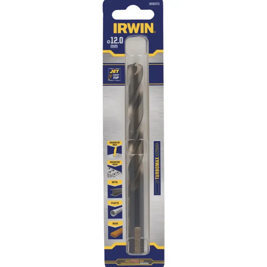 IRWIN turbomax metaalboor dikte Ø 12 mm werklengte 101 mm