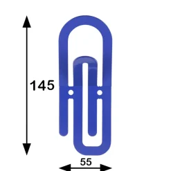 Jashaak enkel Paperclip blauw zamak