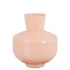 Judy vaas recycled glas roze - h29,5xd25cm