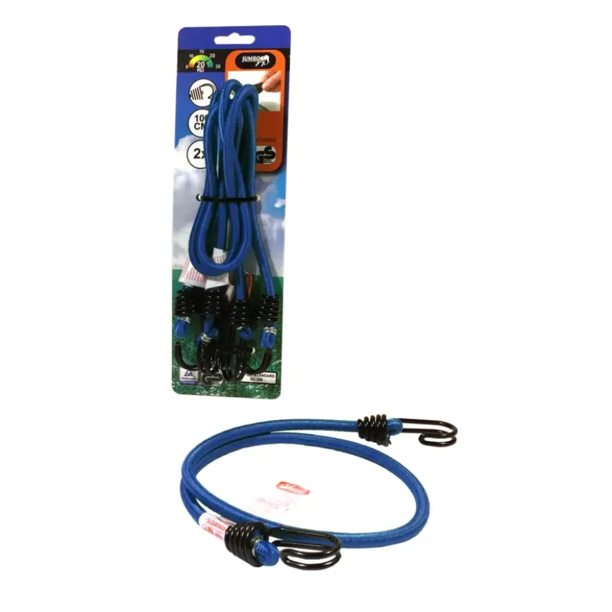 Jumbo snelbinder 100 cm, 8mm met veiligheids haken 20 KG