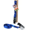 Jumbo spanband blauw 25mm met rubbern ratel voor extra grip 500 cm