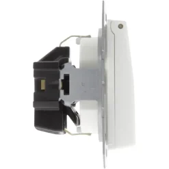 Jung AS500 enkel geaard stopcontact met klep wit