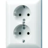Jung AS500 Inbouw Dubbel Geaard Stopcontact Wit