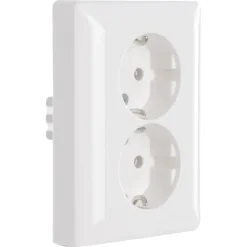 Jung AS500 Inbouw Dubbel Geaard Stopcontact Wit