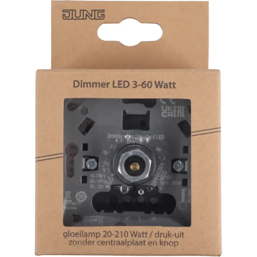 JUNG inbouwdimmer led/spaar 3-60 watt