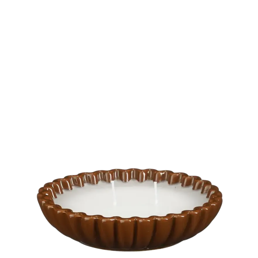 Kaars bruin - h3,5xd14,5cm