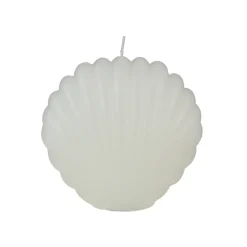 Kaars schelp wit 12,5 x 4,3 cm
