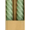 Kaars spiraal groen 25 cm - set van 2