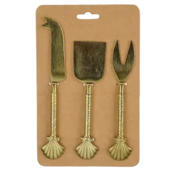 Kaasmesje goud 3 stuks - l21,5xb5cm