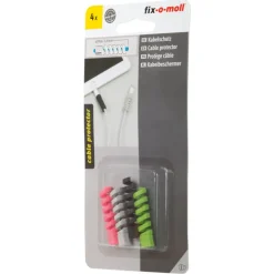 Kabelbeschermers 4 kleuren 9x42mm - 4 stuks